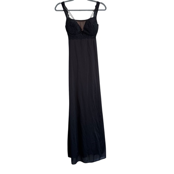Victoria’s Secret Vintage Black Maxi Slip Nightgown Dress - Picture 1 of 8